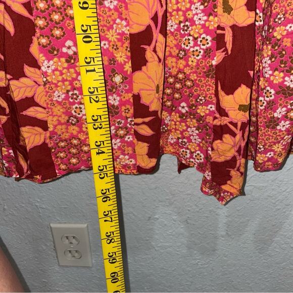 Free People Tilda Wrap Dress Maxi Medium Cottagecore Prairie Dress - Picture 11 of 13